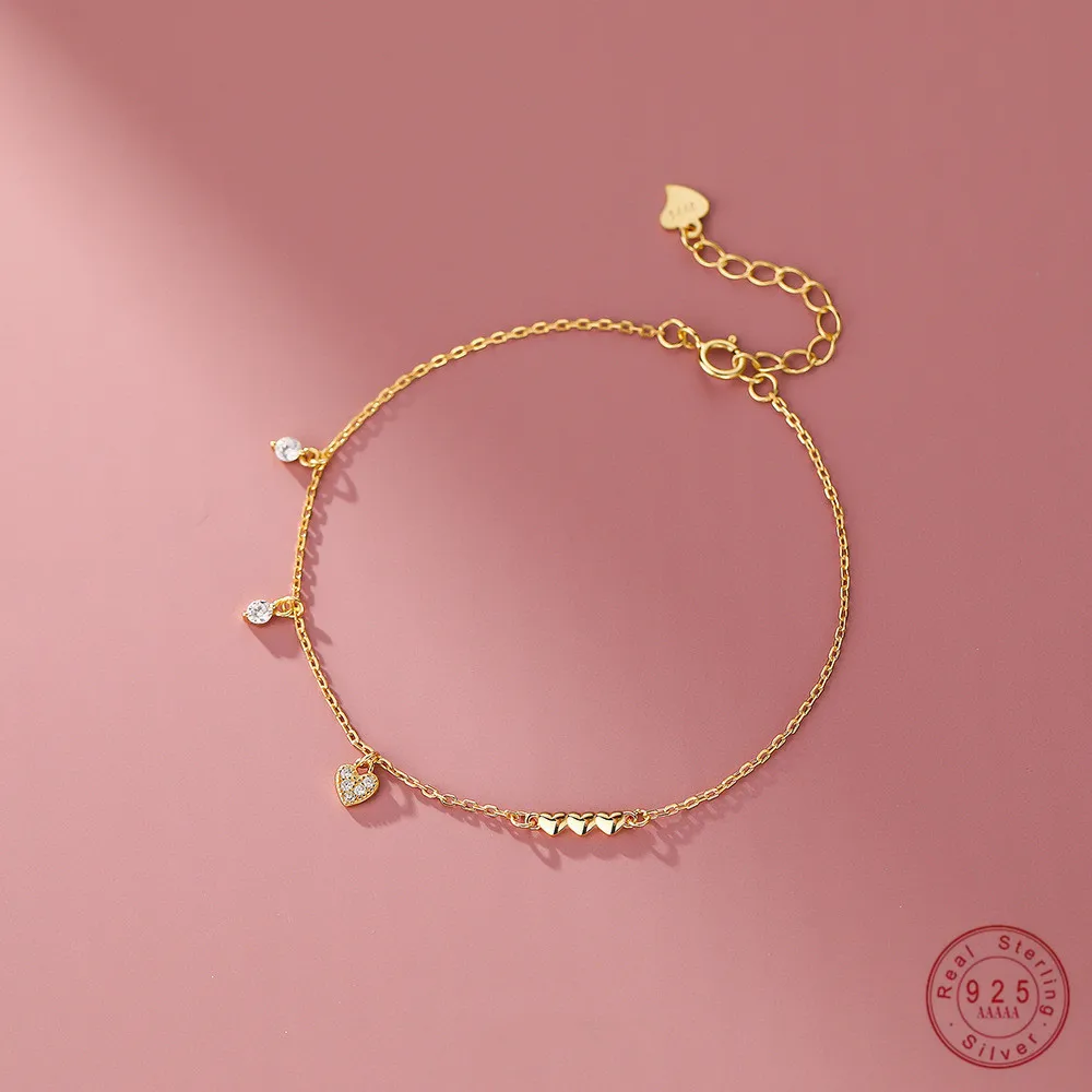 

Женский браслет из серебра 925 пробы, с блестящим цирконием