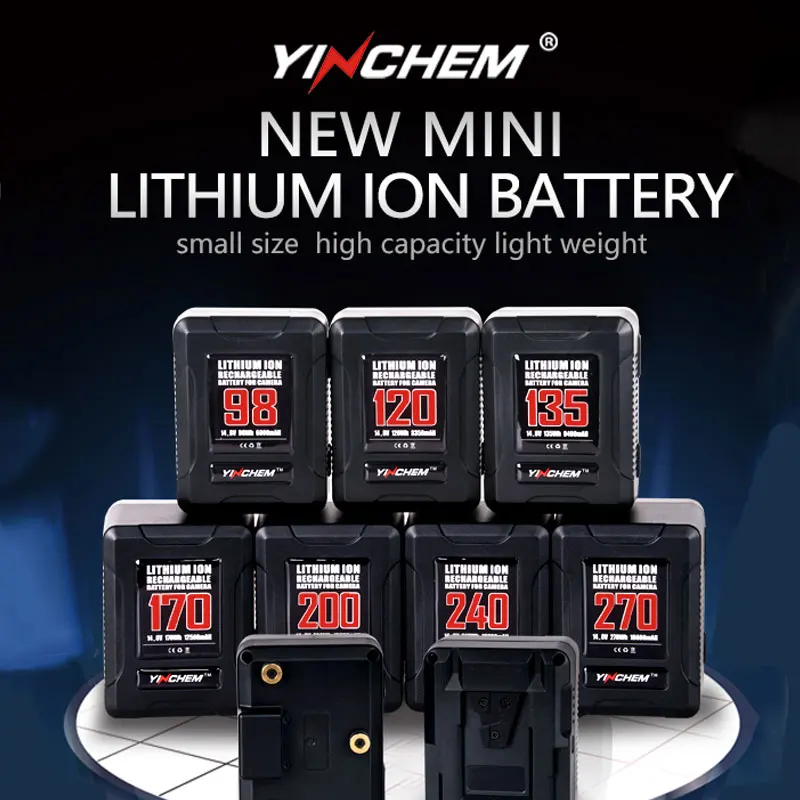 Перезаряжаемая мини-литиевая Lon-батарея с V-образным креплением для камеры