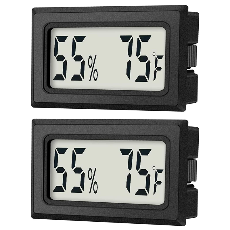 

BEAU-Mini Digital Thermometer Hygrometer Indoor Humidity Monitor Temperature Humidity Gauge Meter With Fahrenheit (℉) (2 Pcs)