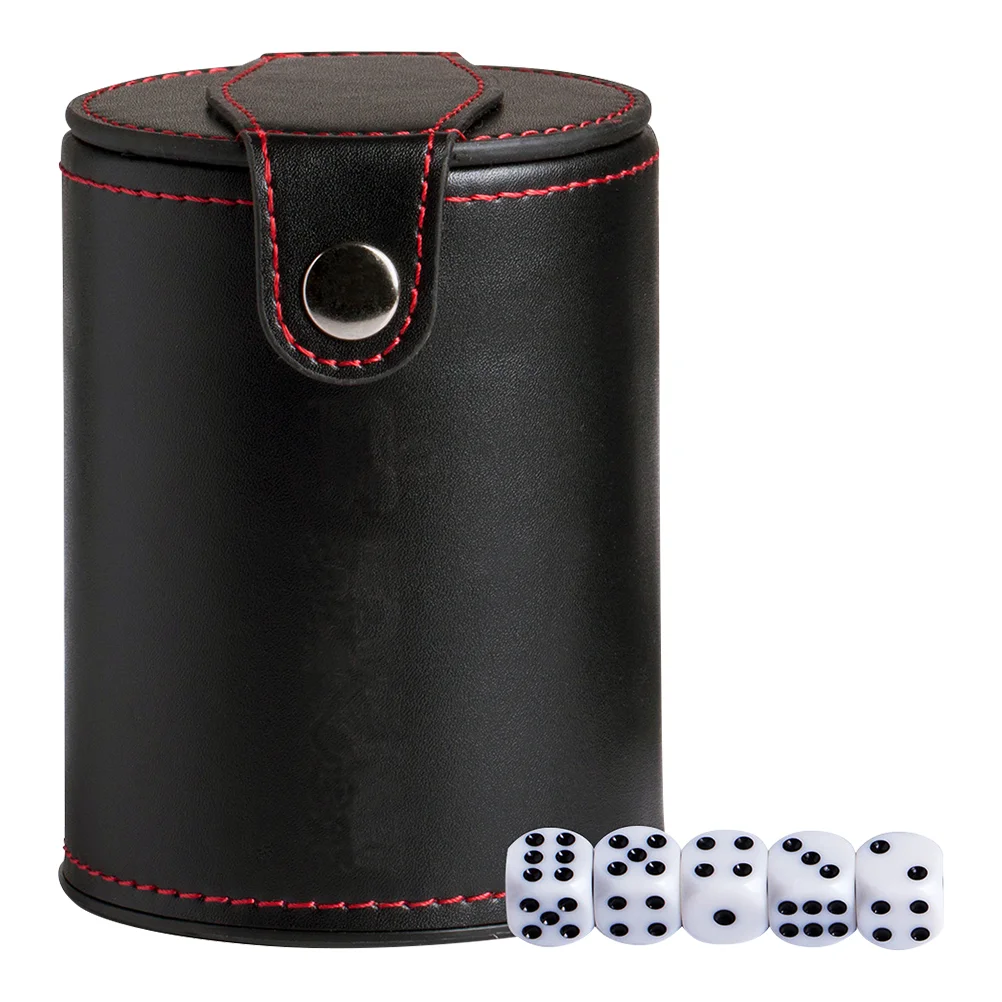 

1 set Dice Cup Dice Shaking Holder Leather Dice Holder Practical Dice Storage Cup for home bar store shop