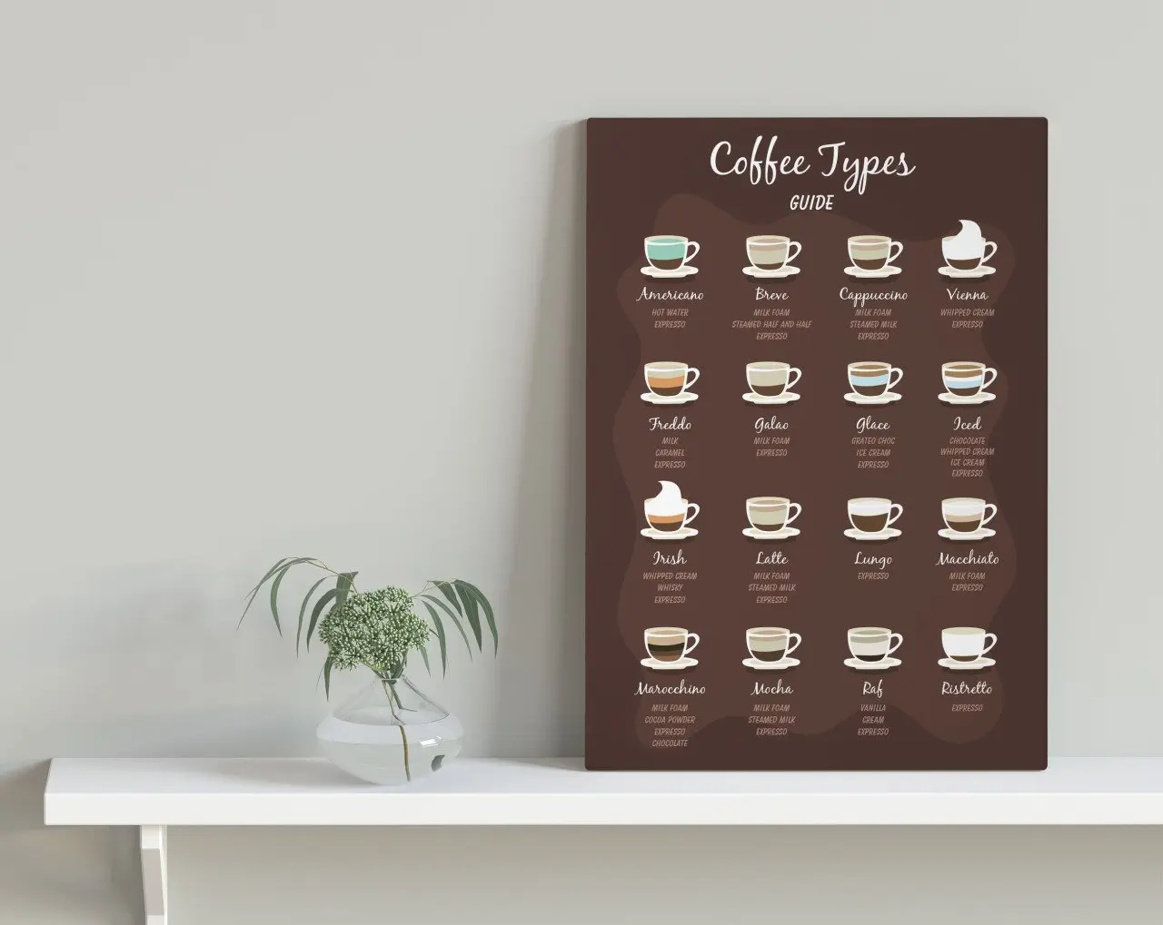 

BK Home Coffee Design Canvas Table 30x50cm-19 Modern Convenient Reliable Wall Decoration Gift Design Simple Vicinity