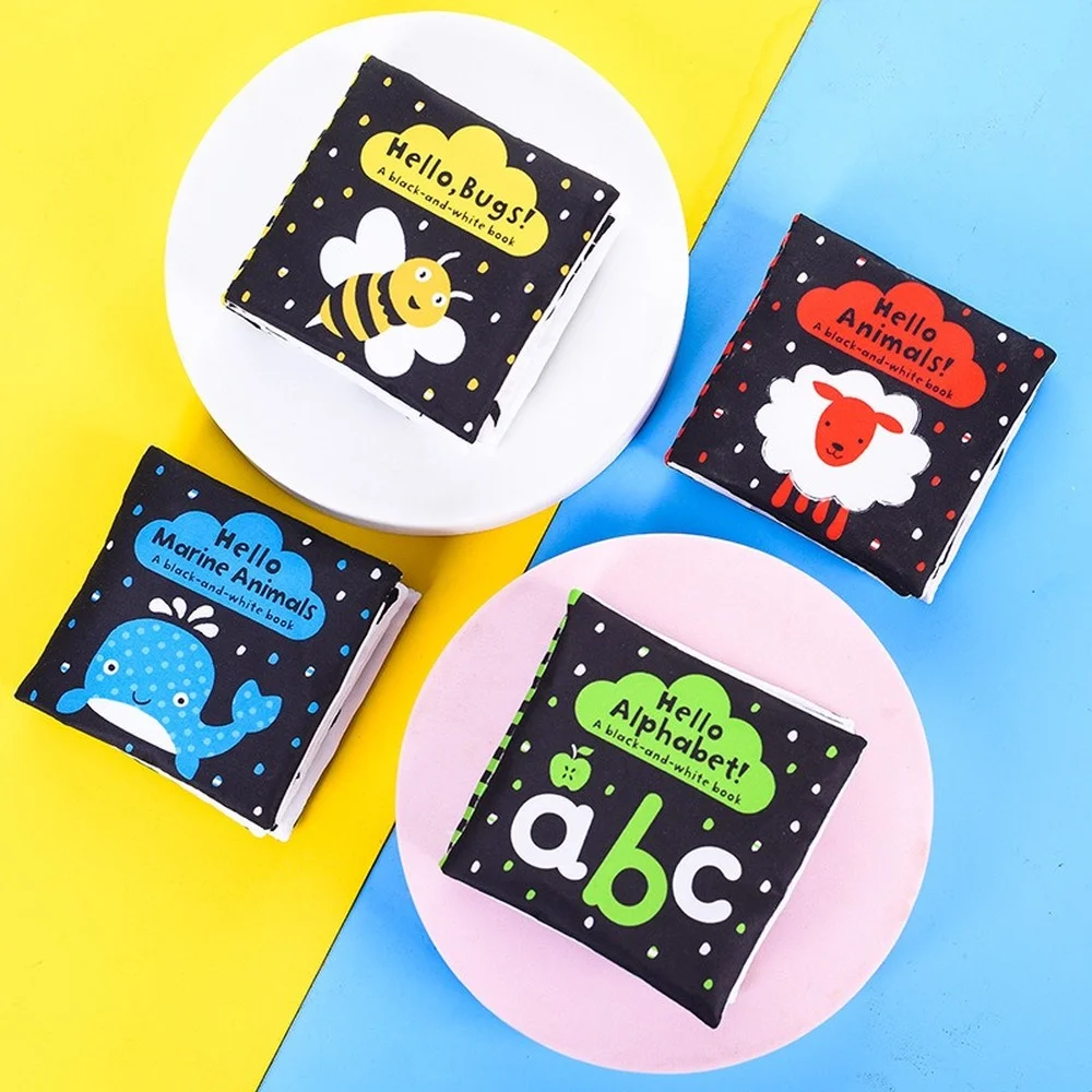 

Infant Cloth Book Baby Visual Stimulation Baby Book Early Educational Toys Palm Cloth Book Baby Inspires Animal Baby Toys Book