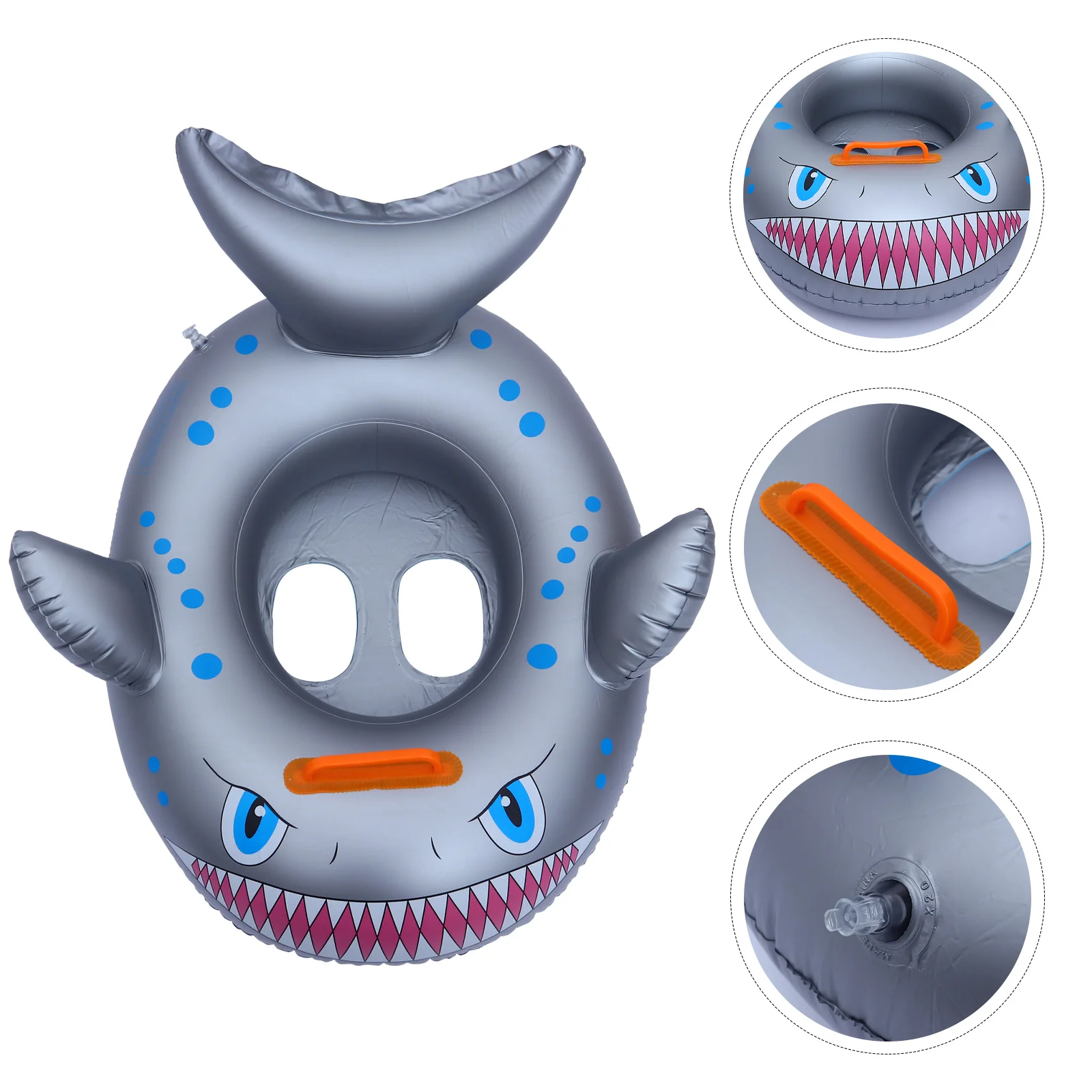 

1pc Baby Pool Float Swim Ring Shark Design Swimming Ring Swim Pool