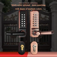 New Zinc Alloy Split Double-sided Keyboard Password Mechanical Door Lock Copper Door Outdoor Door Anti-corrosion Color Optional