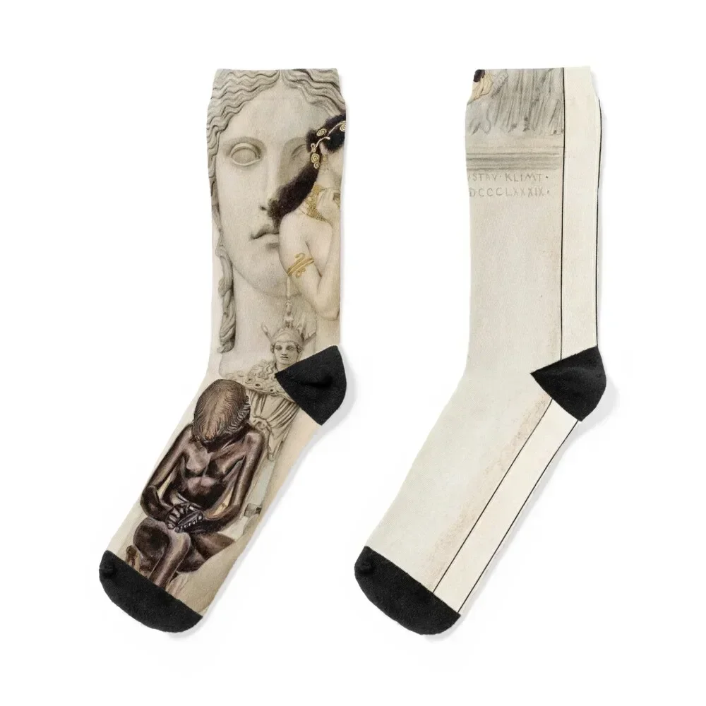 Носки Klimt's Allegory of Sculpture крутые счастливые носки для девочек мужские