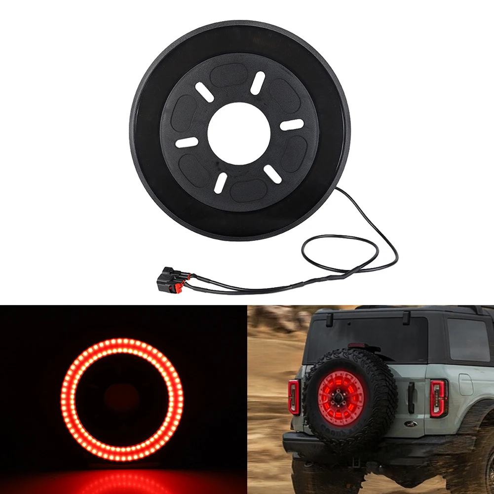 

1pc 12v Car LED Spare Tire Brake Light For Ford For Mustang 2 Door / 4 Door 2021 -2023 Plug And Play Rear 20W Red Brake Light