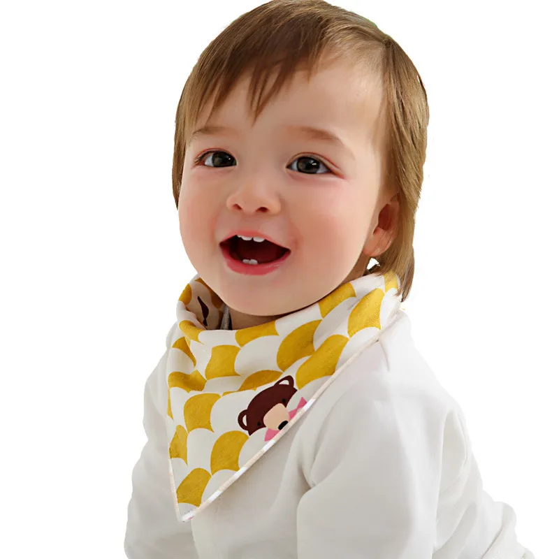 

Baby Bibs Triangle Scarf Soft Cotton Cartoon Baby Drool Bib Newborn Absorbent Cloth Bib Saliva Towel Newborn Infant Girls Boys