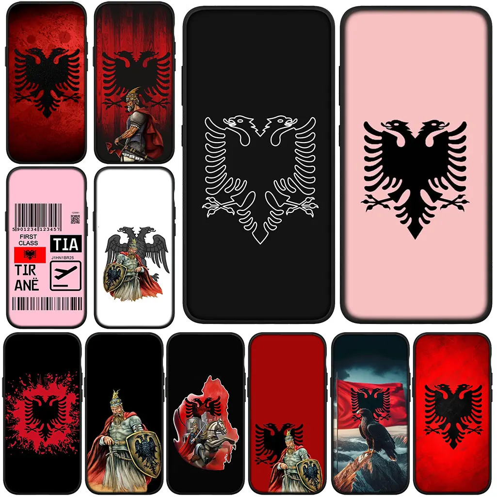 Фото Чехол с флагом Албании и альбомов для Samsung Galaxy A07 A17 j7 J5 J6 J2 Prime J8 A02 A03 A23 A70 A71 A72 A73 M06 M16 M56 №1