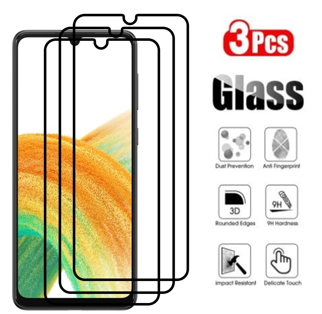 

3 шт., Защитное стекло для Samsung A53 A73 A33 A23 A52s A52 A 53 A53