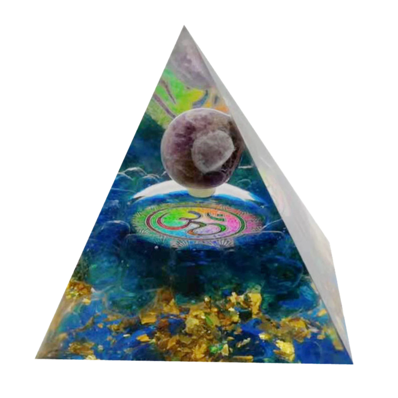 

Cone Resin Ornament Gift Craft Orgone Energy For Yoga Desktop Crystal Stone Blanacing Chakra Reiki Meditaion Home Decor Healing