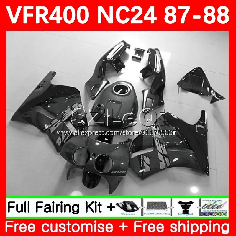 

Серебристо-серые боди для HONDA NC24 VFR400 R V4 VFR400RR VFR400R RVF VFR 400 R RR 400R CC 87 88 RVF400R 1987 1988 обтекатель 63LQ.87