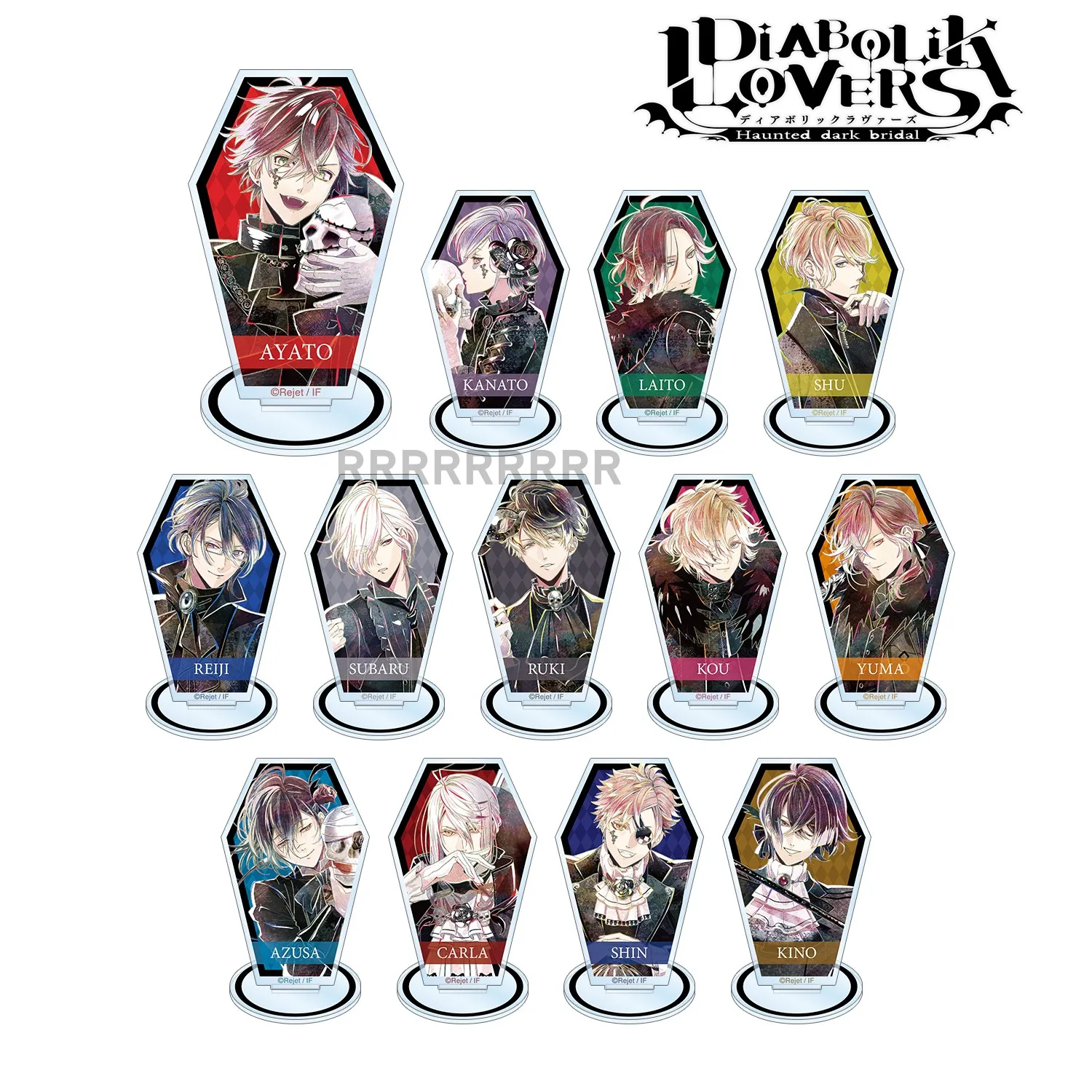 

Anime DIABOLIK LOVERS Mini Figure Doll Komori Yui Sakamaki Ayato Kanato Raito Small Acrylic Stand Model Plate Cosplay Toy Gift