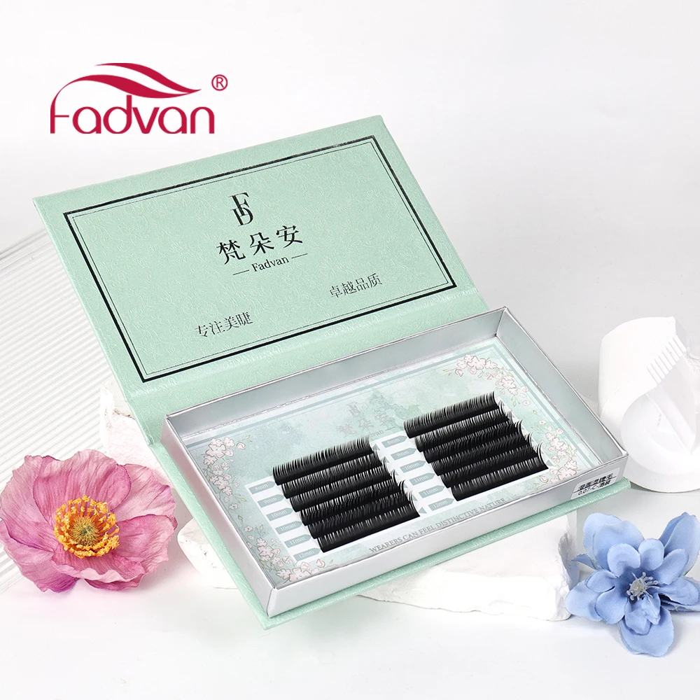 Fadvan Camellia объемное наращивание ресниц смешанной длины Премиум мягкие натуральные