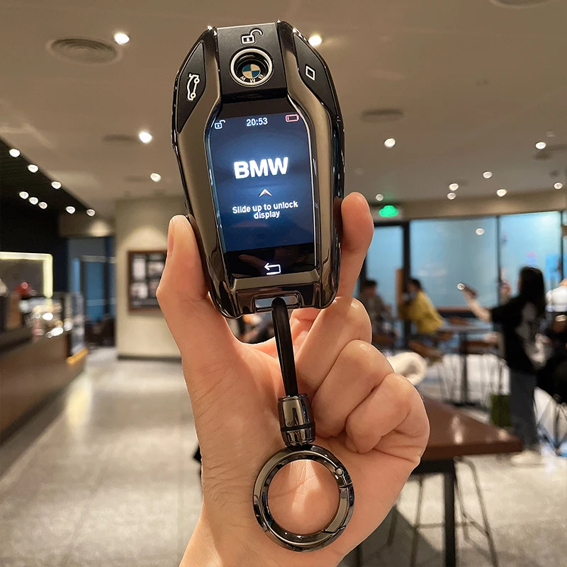 

Чехол для автомобильного ключа, брелок для BMW, ЖК-дисплей 5, 6, 7, 8, серии G01 G02 G05 G11 G12 G30, брелок для ключей