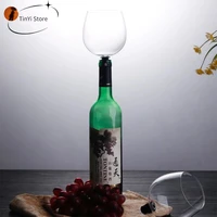 creative red wine champagne glass cup with silicone seal drink directly from bottle crystal glasses cocktail mug