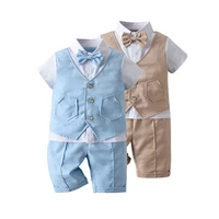 toddler boys clothing set summer children formal shirt tops pants 2pcs suit boutique kids clothing