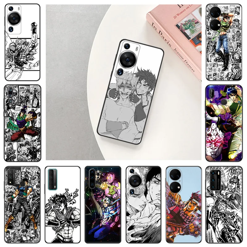 Черный мягкий чехол для телефона Huawei P40 P30 P20 Lite P_Smart Z JOJO's Joseph Joestar Moto G30 G31 One Fusion Edge
