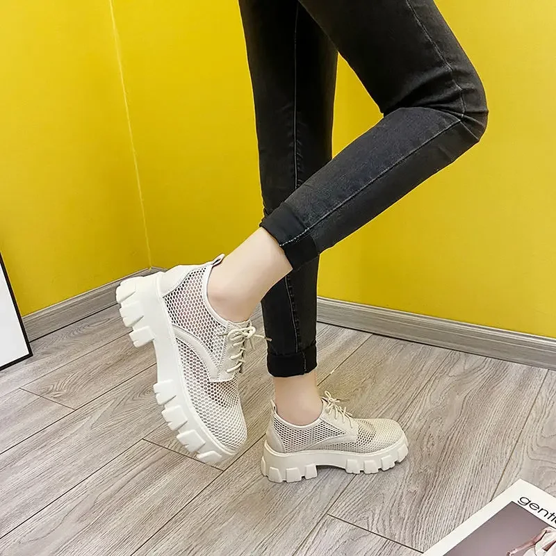 Новинка 2024 весенние туфли на плоской подошве повседневная дышащая женская обувь