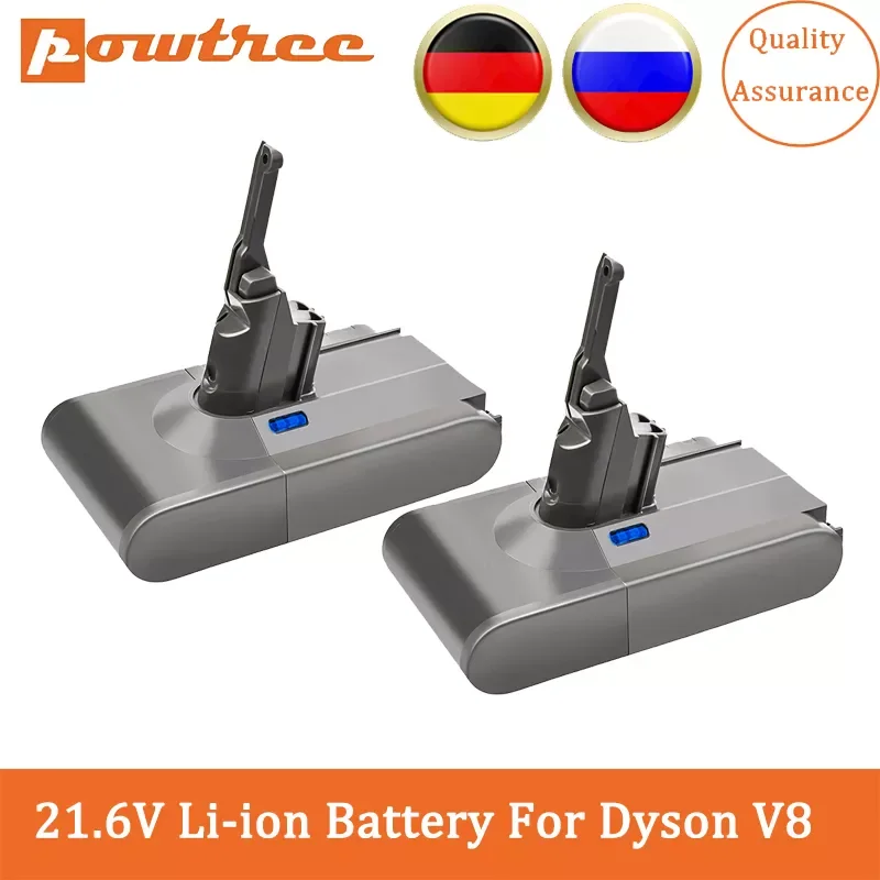 

For 21.6V Dyson V8 Absolute 4000mAh V8 Battery V8 Animal Fluffy Li-ion Vacuum Cleaner 215681 215866-01/02 RA6-UK-HNC1123