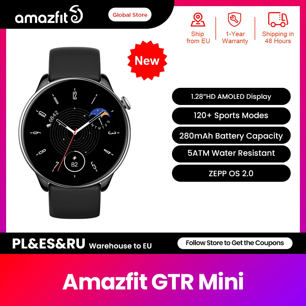 

[World Premiere] Amazfit GTR Mini Smart Watch 120+ Sports Modes Light and Slim Fitness Smartwatch For Android IOS Phone