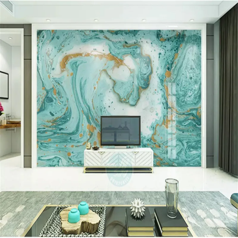 

Custom Mural Wallpaper 3D European Abstract Blue Marble Textured Wallpapers for Living Room Bedroom Mural Wall Papers Home Decor