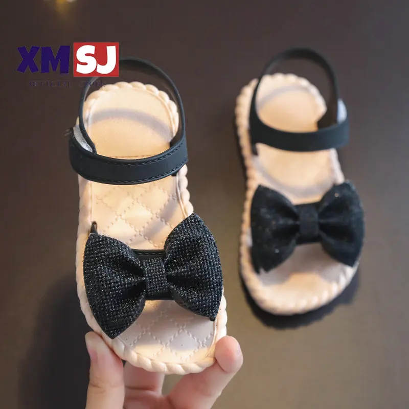 Summer Kids Shoes Fashion Sweet Princess Children Sandals for Girls Toddler Baby Soft Breathable Hoolow Out Bow Shoes