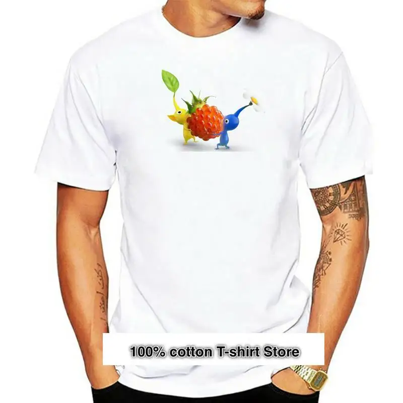 

Pikmin-camisetas de manga corta para hombre, camisa Retro con fresas