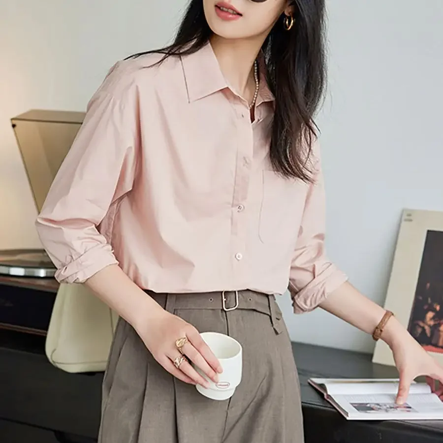 Красочная хлопковая рубашка с длинными рукавами Философия женская новая