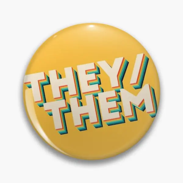 

They Them Retro Customizable Soft Button Pin Lapel Pin Badge Metal Funny Creative Hat Cartoon Clothes Jewelry Lover Women Gift