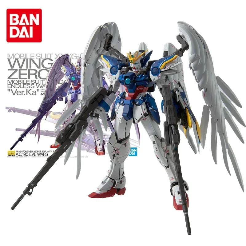 В наличии Bandai Genuine Gundam Model Kit Аниме Фигурка MG XXXG-00W0 Wing Zero EW KA Gunpla Игрушки