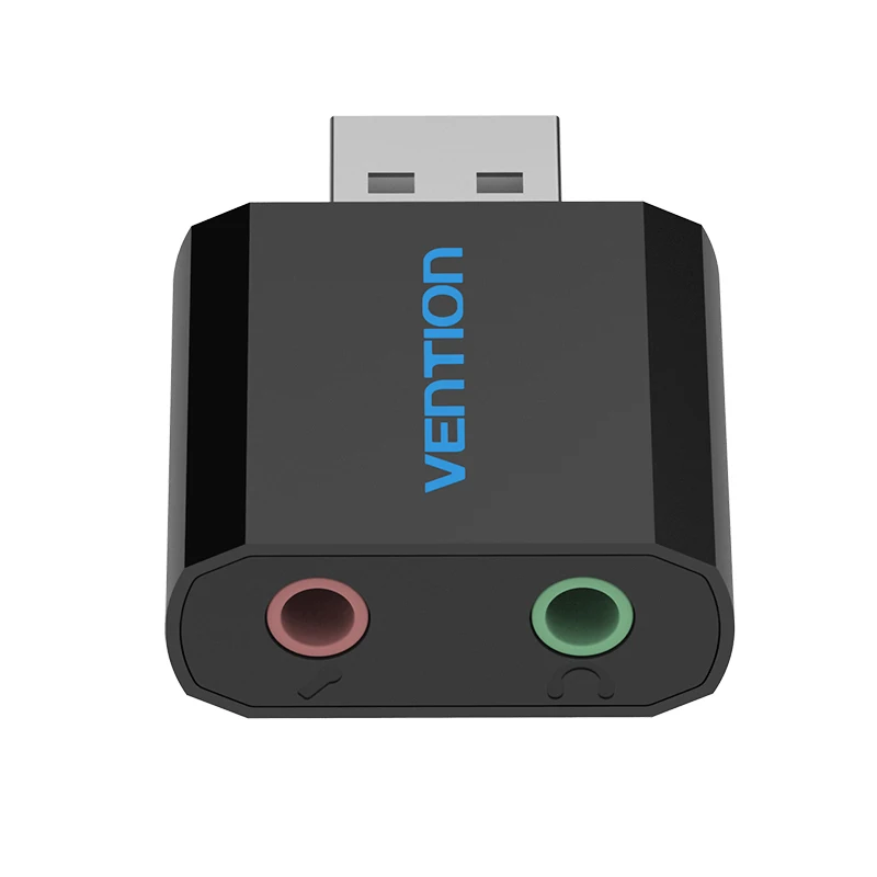 

USB-адаптер для наушников, динамиков, ноутбуков, ПК, наушников, внешняя аудиокарта Vention, звуковая карта USB для разъема 3,5 мм мама