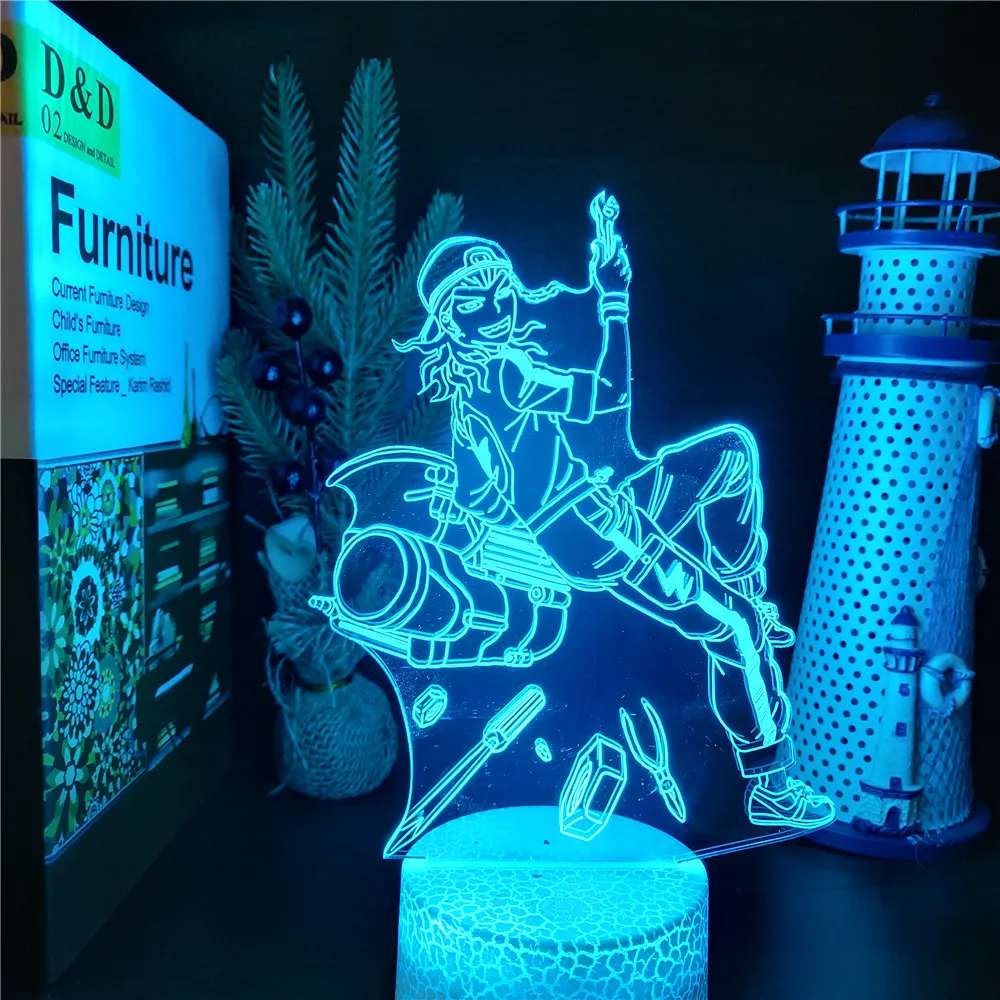 3d LED Night Light Kazuichi Soda Otaku Lamp Danganronpa 3 Atmosphere Illusion Table Lamp Festival Gitf or Kids Toy MX images - 6