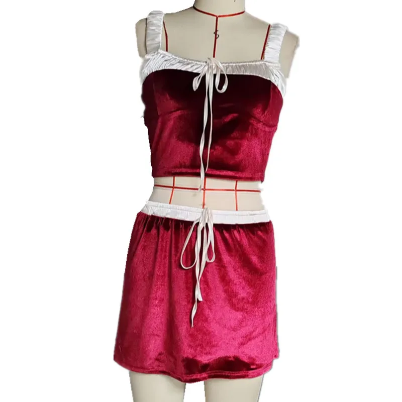 Женские комплекты из 2 предметов WPNAKS летняя одежда вельветовый Топ без рукавов с