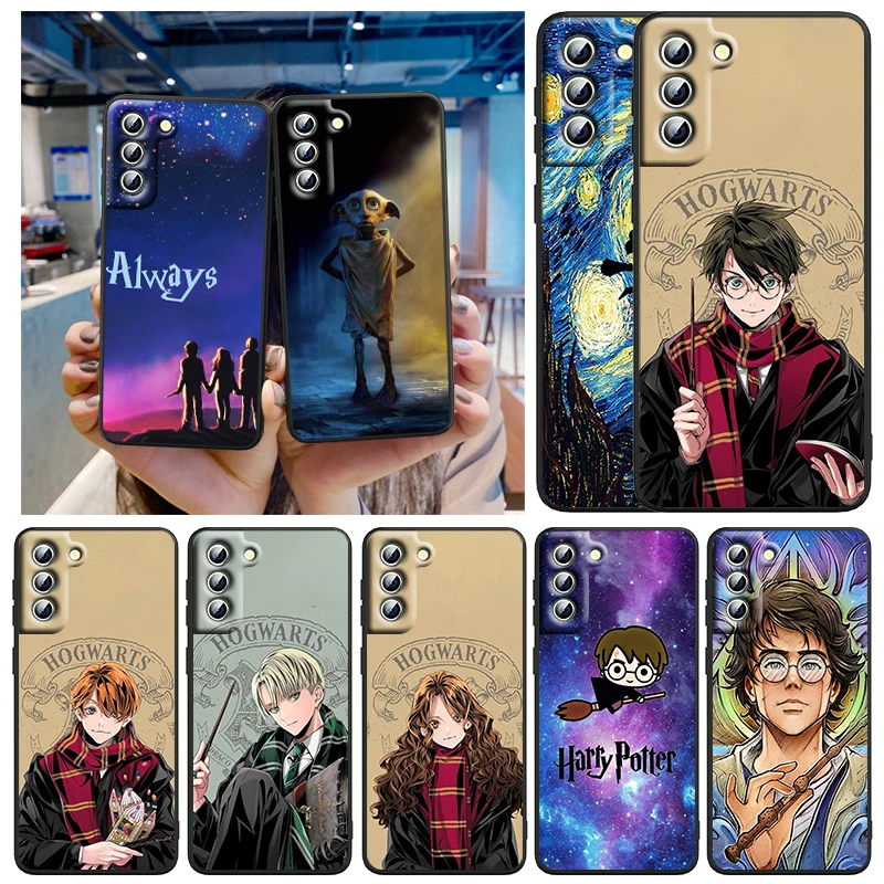 

Boy Girl Potters Ring Harries Phone Case For Samsung Galaxy S23 S22 S21 S20 FE S10 S10E S9 Plus Ultra Pro Lite 5G Black Cover