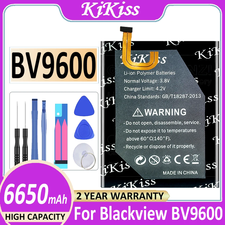 6650mAh KiKiss BV 9600 Сменный аккумулятор для Blackview BV9600 / BV9600 Pro батареи аккумулятор + код отслеживания