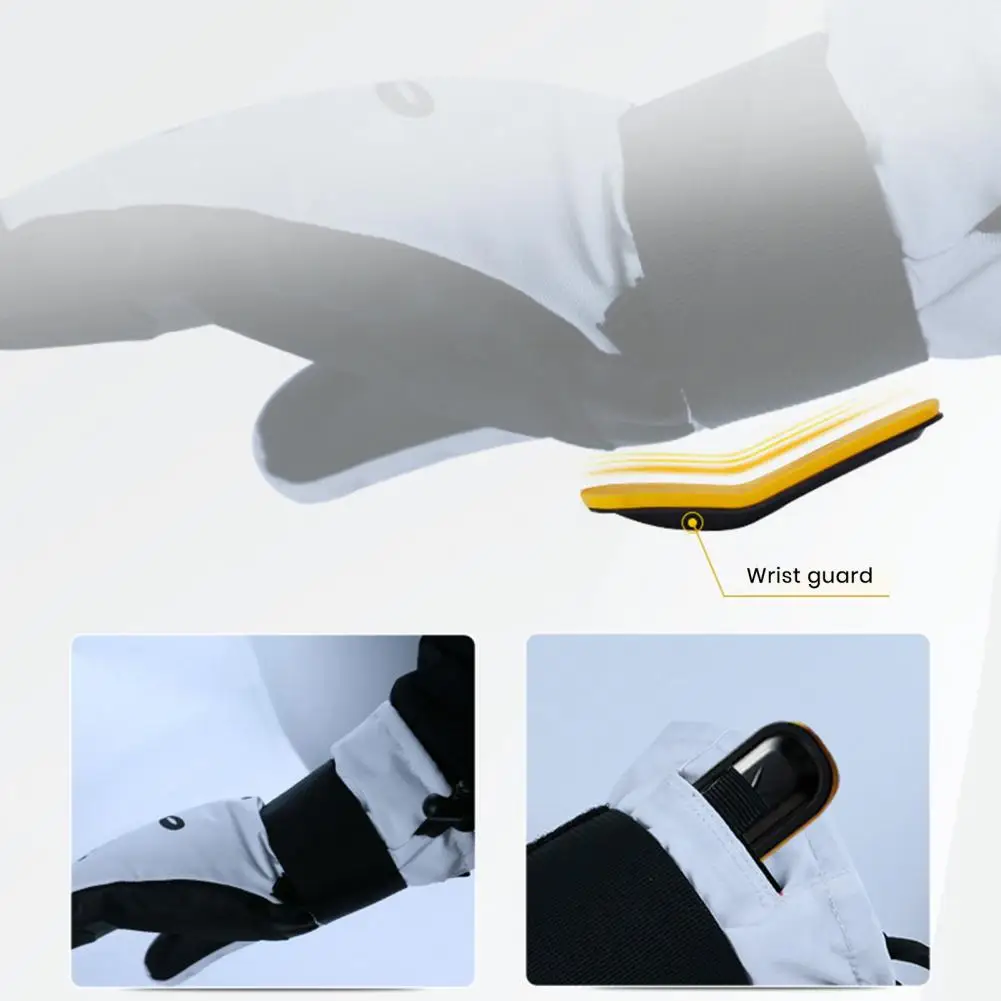 Зимние перчатки Wpf-tex зимние лыжные со встроенной защитой для катания на