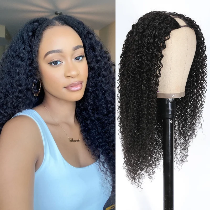 Klaiyi Hair Natural Color Body Wave Human Hair V Part wig Brazilian Balayage FB30 Curly Glueless Wig for Women Full Machine