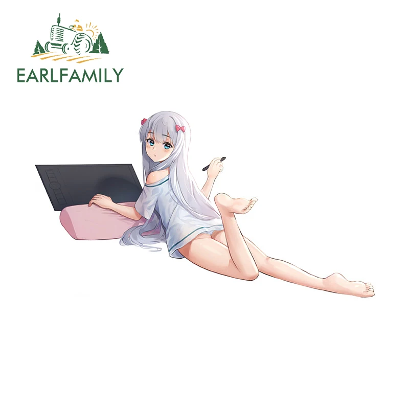 EARLFAMILY 13 см x 7,1 см для Eromanga Sensei забавная наклейка для автомобилей Водонепроницаемая наклейка на лобовое стекло