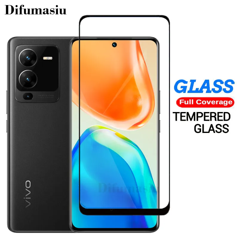 Закаленное стекло для Vivo V25Pro защита экрана 3 в 1 мягкая пленка задней крышки