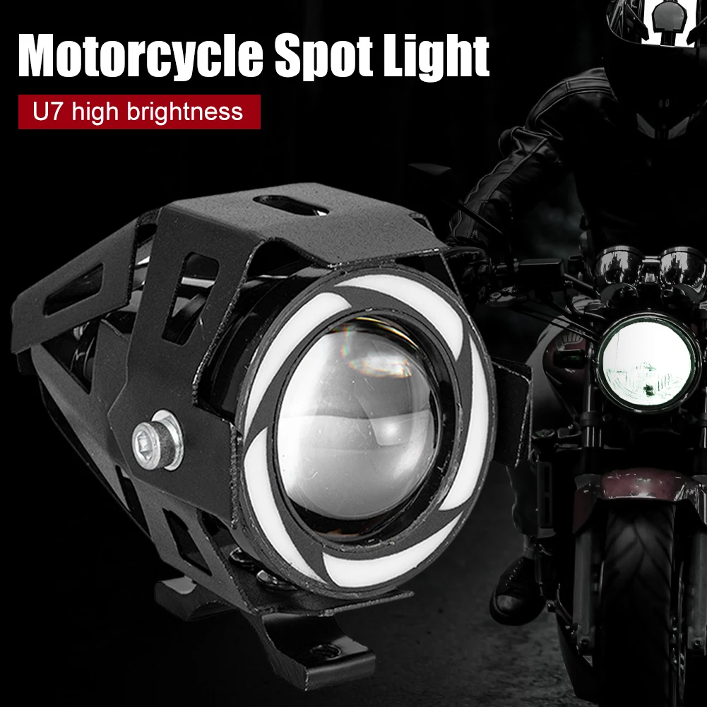 

1Pair Motorcycle Auxiliary Light LED Spot Lights 3000LM White LED Driving Light Waterproof with Switch for Motorcycle Off-road