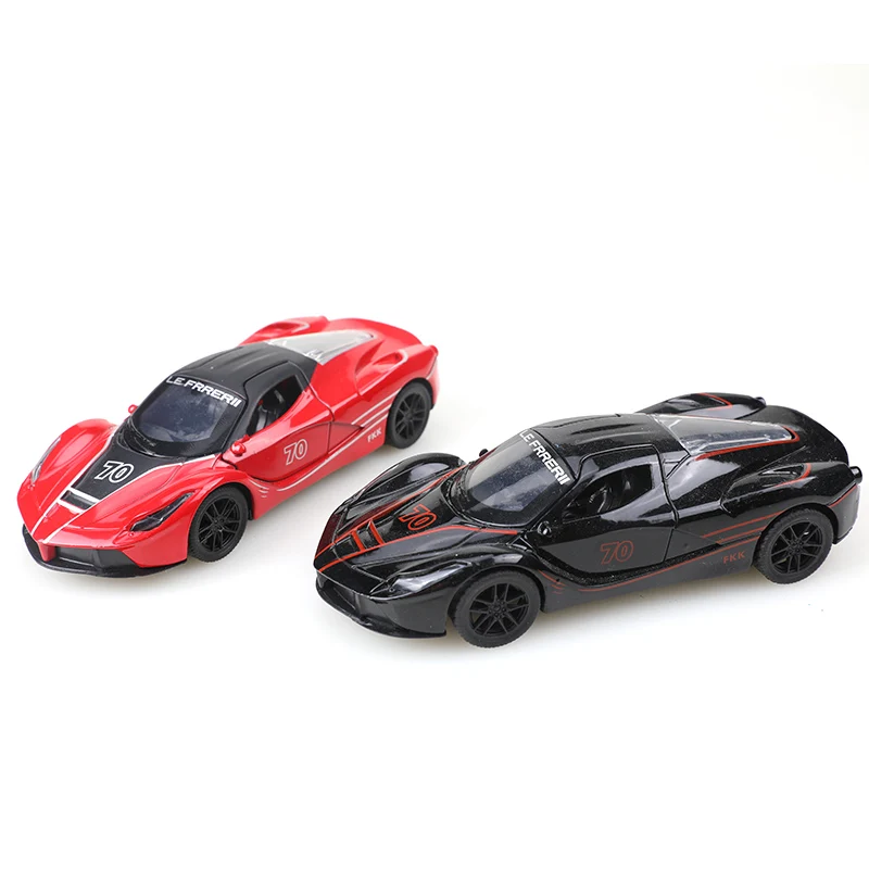 Фото Металлическая модель автомобиля LaFerrari (масштаб 1:36) с функцией отката, коллекционная игрушка-украшение для мальчиков и детей №3
