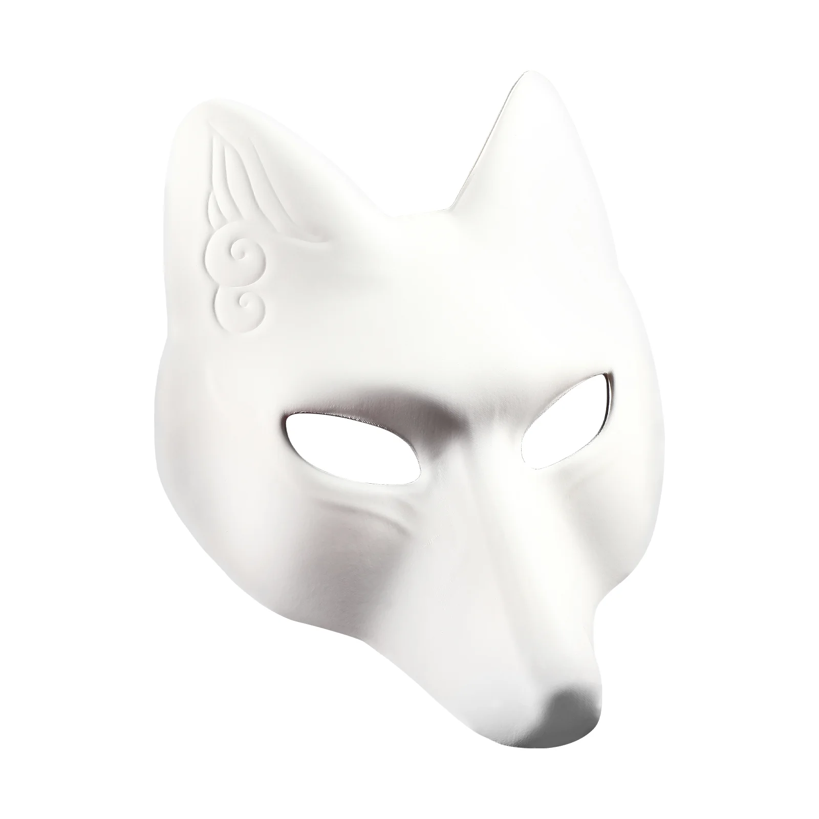 

Маска «сделай сам» из белой лисы, японские аксессуары, маски для косплея, маскарадные маски, чехол для лица для косплея, без рисунка