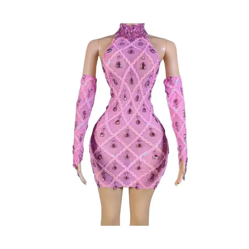 

Женская юбка с блестящими бусинами, сексуальный костюм певицы, костюм для джазовых танцев, костюм для представлений, костюм на день рождения