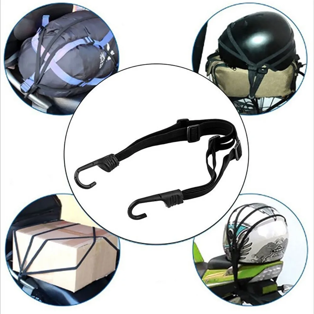 

1pc Universal Motorcycle Helmet Fixed Elastic Rope Rubber Luggage Strap Helmet Gears Fixed Retractable Protective Stable Tools