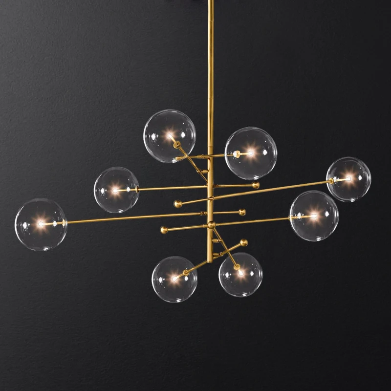 

Postmodern Italian light luxury minimalist creative minimalist American retro ball glass clothing store shop chandelier