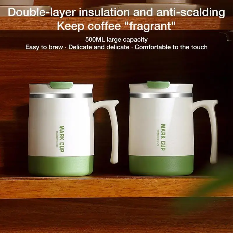 

Coffee Travel Mug portable Thermal Mug With Seal Lid Spoon Vacuum Thermos Coffee Tumbler Insulated Coffee cup For Hot/Ice Coffee