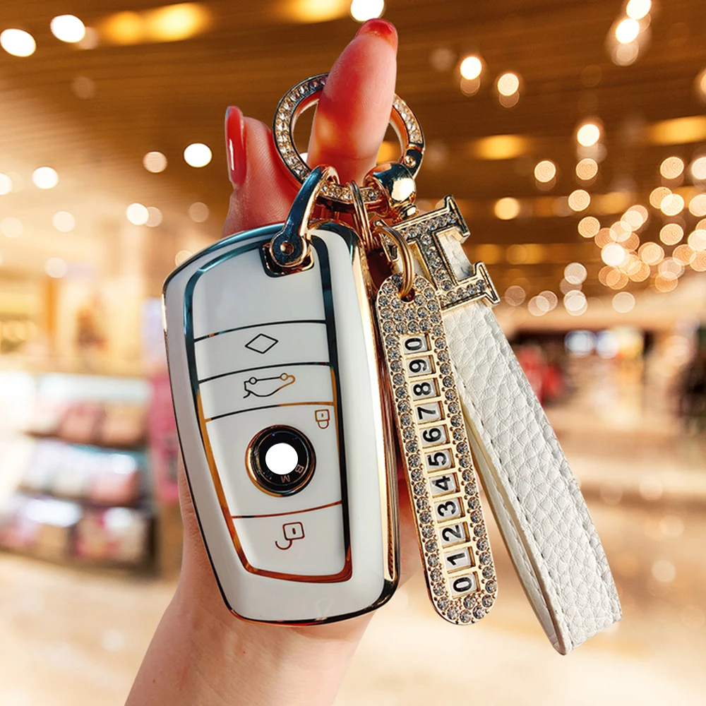 

TPU Car Remote Key Cover Case Shell Fob BMW F15 X6 F16 X1 X3 X4 X5 G30 7 Series118i 218i 320i G11 F48 F39 520 525 f30 Keychain