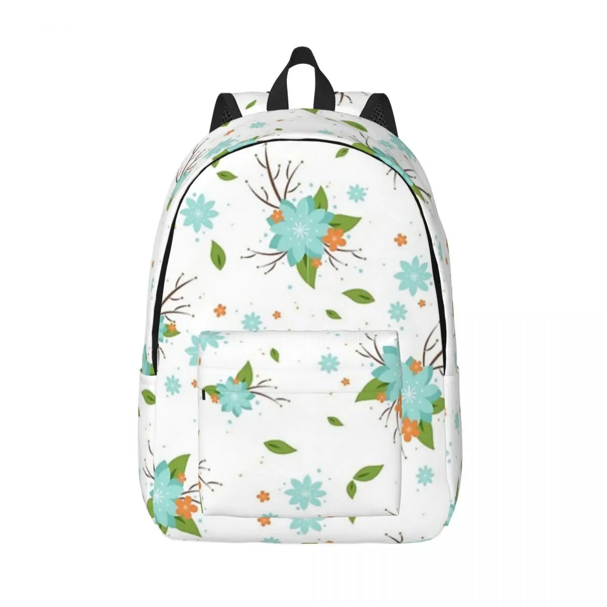 

Blue Floral Blackguard Seamless Pattern Woman Backpack Bookbag Fashion Shoulder Bag Portability Laptop Rucksack School Bags