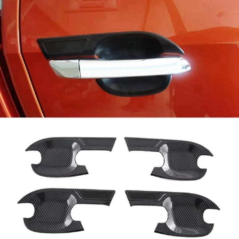 

For ISUZU D-MAX 2019 -2022 Car Outer Door Bowl Trim Protective Cover Sticker Exterior Decoration Accessories Carbon