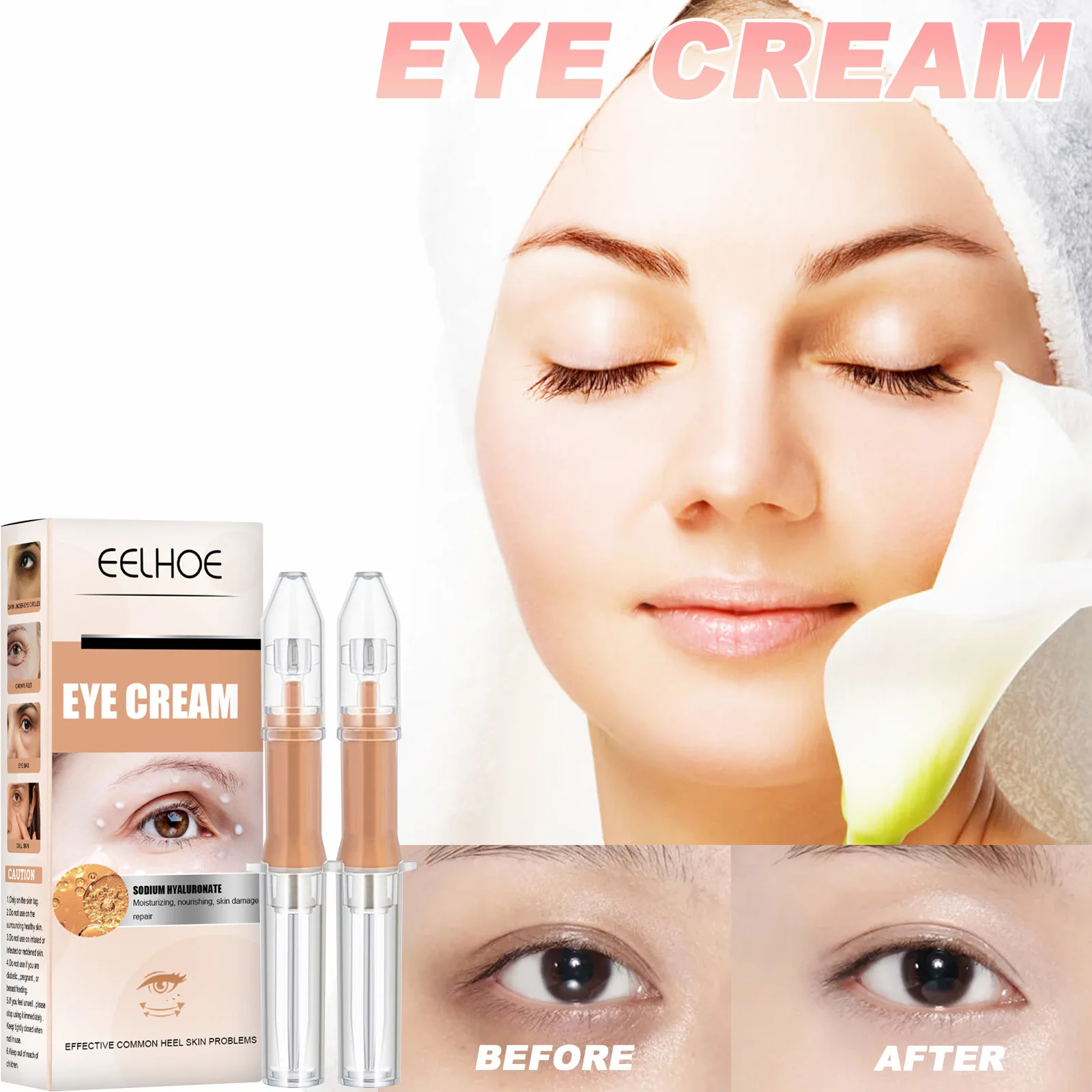 Firming and Lifting Eye Cream Moisturizing and Diluting Dark Circles Fine Lines and Eye Lines Lifting Eye Bags Eye Care Solution